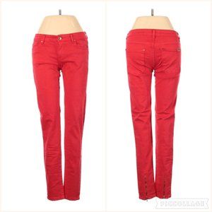 Leara Woman Red Slim Fit Skinny Jeans Size 2